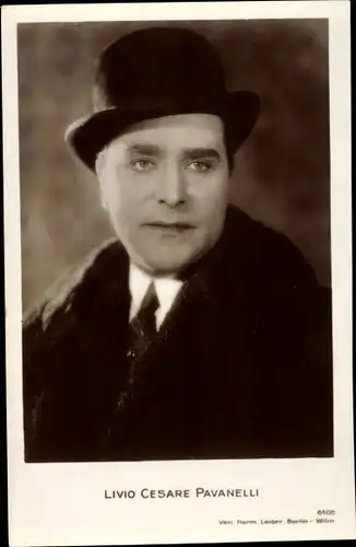 Ak Schauspieler Livio Cesare Pavanelli, Portrait