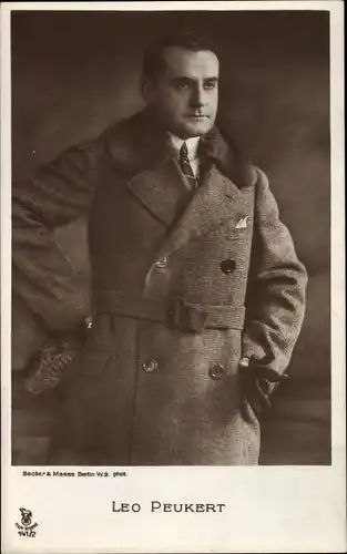 Ak Schauspieler Leo Peukert, Portrait