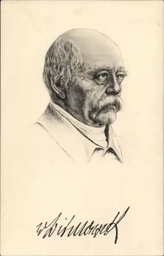 Künstler Ak Fürst Otto von Bismarck, Herzog von Lauenburg