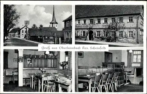 Ak Oberlaimbach Scheinfeld in Mittelfranken, Gasthaus zum Adler