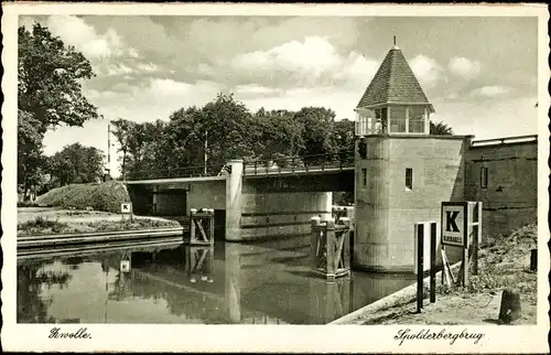 Ak Zwolle Overijssel Niederlande, Spolderbergbrug