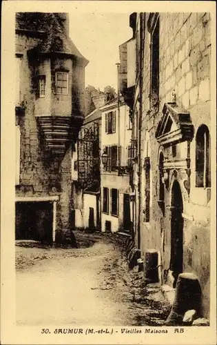 Ak Saumur Maine et Loire, Vieilles Maisons