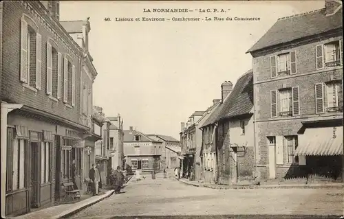 Ak Cambremer Calvados, La Rue du Commerce