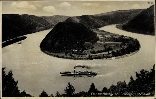 Ak Schlögen Haibach ob der Donau Oberösterreich, Donauschlinge, Oberdonau