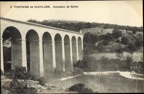 Ak Fontaine de Vaucluse, Acqueduc de Gallas