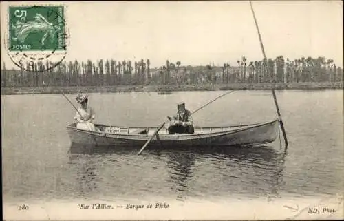 Ak Allier Frankreich, Barque de Peche