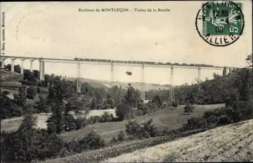 Ak Montluçon Allier, Viaduc de la Bouble