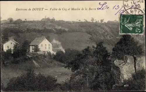 Ak Doyet Allier, Vallee de Coq et Moulin de la Barre
