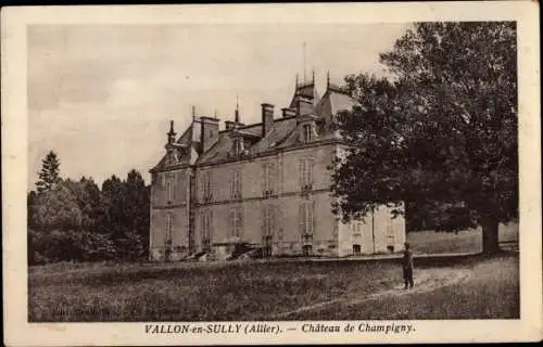 Ak Vallon en Sully Allier, Chateau de Champigny