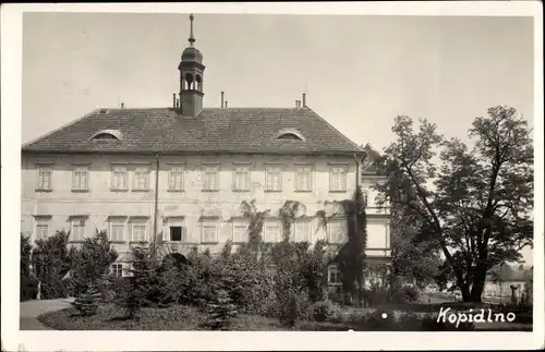 Ak Kopidlno Copidlen Kopidelau Královéhradecký kraj Region Königgrätz, Ortspartie mit Stadtsgebäude