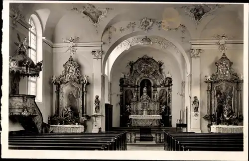 Ak Kiechlinsbergen am Kaiserstuhl, Pfarrkirche St. Petronilla, Inneres