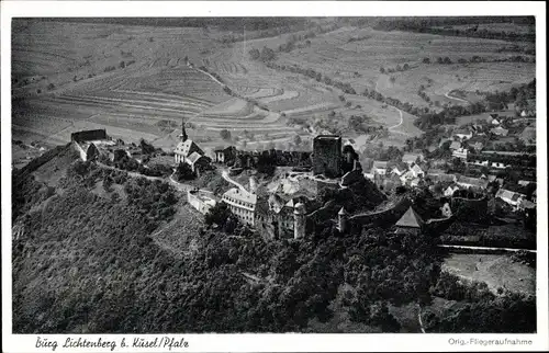 Ak Thallichtenberg in der Pfalz, Fliegeraufnahme der Burg Lichtenberg