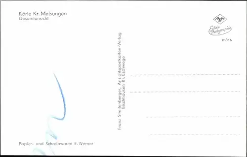 Ak Körle in Hessen, Gesamtansicht