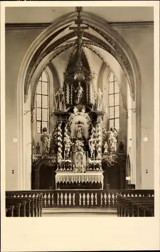 Ak Zell am Harmersbach Schwarzwald Baden, Hochaltar d. Wallfahrtskirche, Maria zu den Ketten