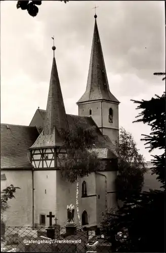 Ak Grafengehaig in Bayern, Kirche, Gasthof Landkaufhaus Frank