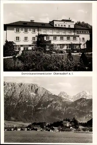 Ak Oberaudorf in Oberbayern, Panorama, Dominikanerinnenkloster