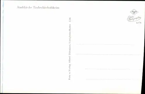 Ak Tauberbischofsheim im Main Tauber Kreis, Stadtkirche, Innenansichten