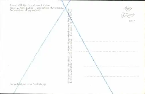 Ak Schleching in Oberbayern, Teilansicht, Kirche