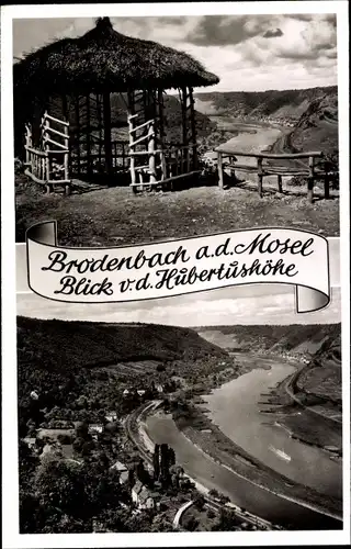 Ak Brodenbach an der Terrassenmosel, Blick auf Landschaft und Ort