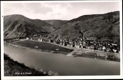 Ak Eller an der Mosel, Panorama, Moselpartie