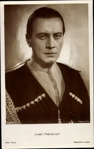 Ak Schauspieler Iwan Petrovich, Portrait