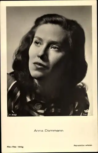 Ak Schauspielerin Anna Dammann, Portrait