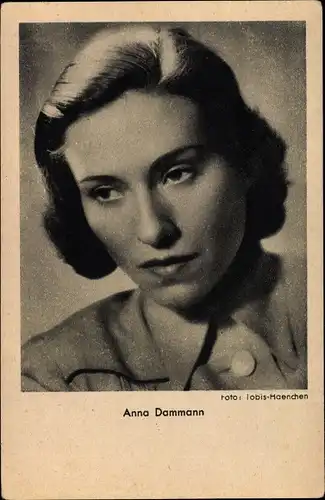 Ak Schauspielerin Anna Dammann, Portrait