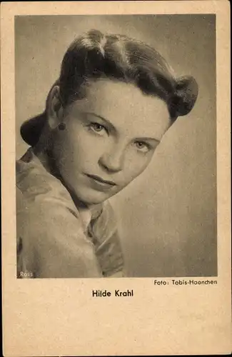 Ak Schauspielerin Hilde Krahl, Portrait