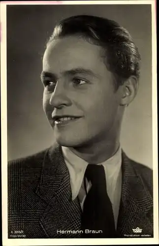 Ak Schauspieler Hermann Braun, Portrait, Ross Verlag A 3315 2