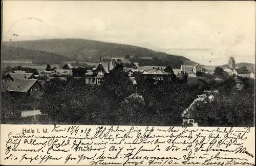 Ak Halle in Westfalen, Panorama