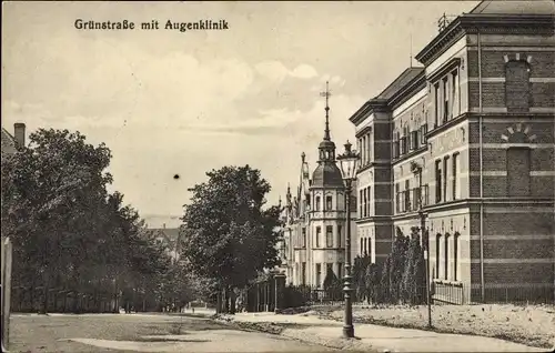 Ak Hagen in Westfalen, Grünstraße mit Augenklinik
