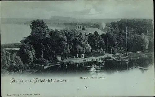 Mondschein Ak Berlin Köpenick Friedrichshagen, Müggelschlösschen