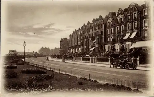 Ak Bexhill on Sea Sussex England, De la Warr Parade and Gardens