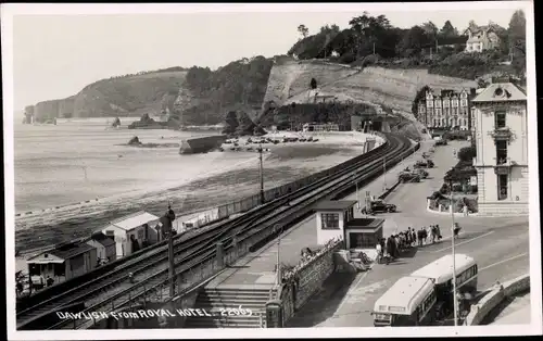 Ak Dawlish Devon England, Town from Royal Hotel