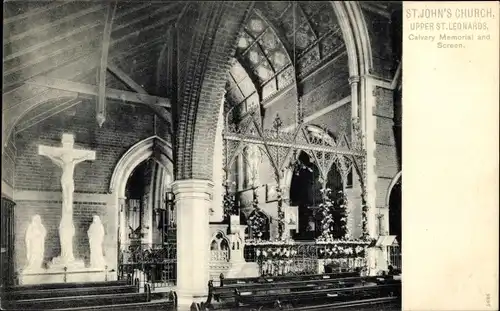 Ak St Leonards on Sea Hastings South East England, St. John's Church