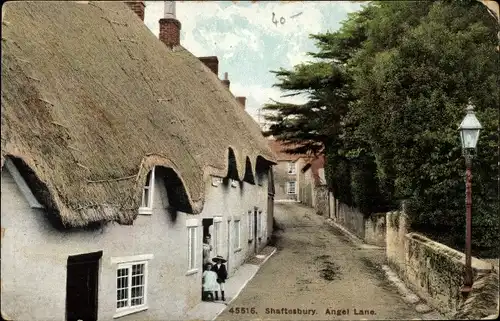 Ak Shaftesbury Dorset, Angel Lane