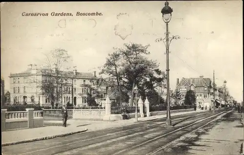 Ak Boscombe Bournemouth Dorset England, Carnarvon Gardens