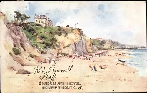 Künstler Ak Bournemouth Dorset England, Highcliffe Hotel