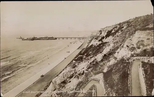 Ak Bournemouth Dorset England, Cliff, Promenade