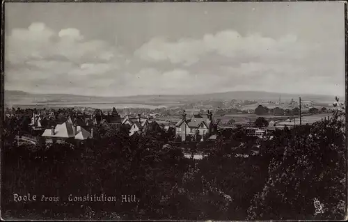 Ak Poole South West England, Town from Constitution Hill, Tuck 1920