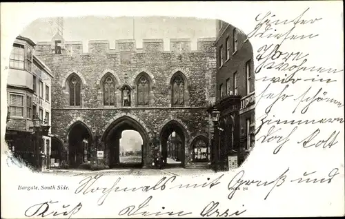 Ak Southampton Hampshire England, Bargate, South Side