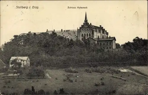 Ak Stollberg im Erzgebirge, Schloss Hoheneck