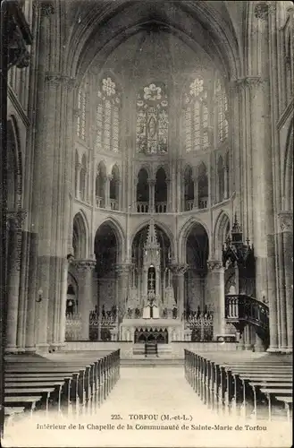 Ak Torfou Maine et Loire, Interieur de la Chapelle de la Communaute de Sainte Marie