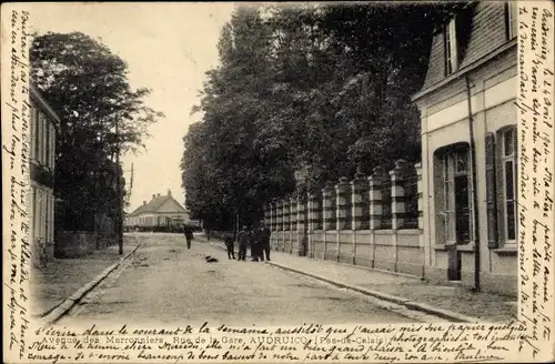 Ak Audruicq Pas de Calais, Rue de la Gare, Avenue des Marronniers