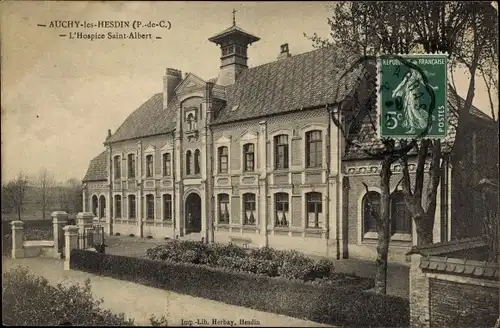 Ak Auchy les Hesdin Pas de Calais, L'Hospice Saint Albert