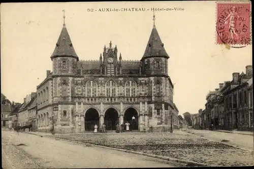 Ak Auxi le Chateau Pas de Calais, L'Hotel de Ville