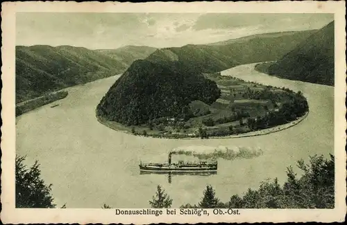 Ak Schlögen Haibach ob der Donau Oberösterreich, Donauschlinge