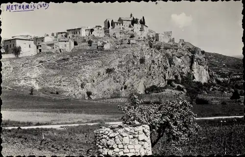 Foto Ak Méthamis Vaucluse, Schlossruine