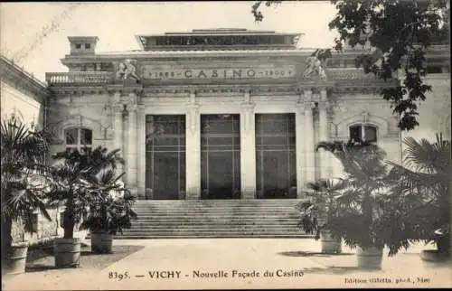 Ak Vichy Allier, Nouvelle Facade du Casino