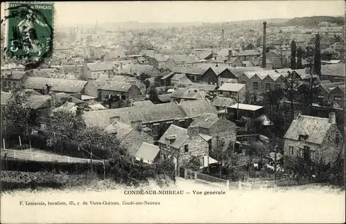 Ak Condé sur Noireau Calvados, Vue generale